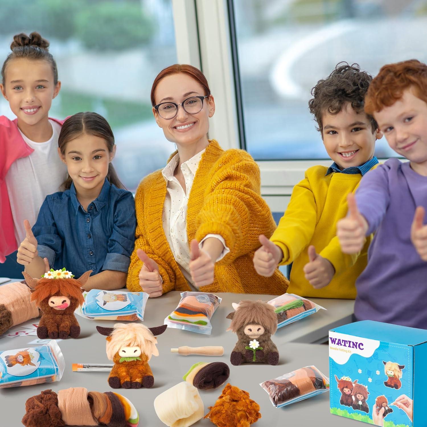 Kit de Fieltro de Aguja WATINC para Principiantes - 3 Piezas