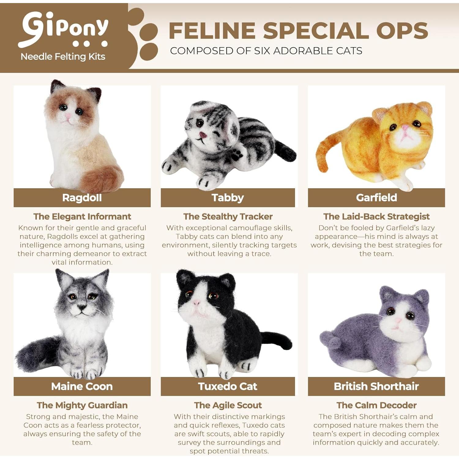 Kit de Fieltro de Aguja Gipony para Principiantes - 6 Piezas