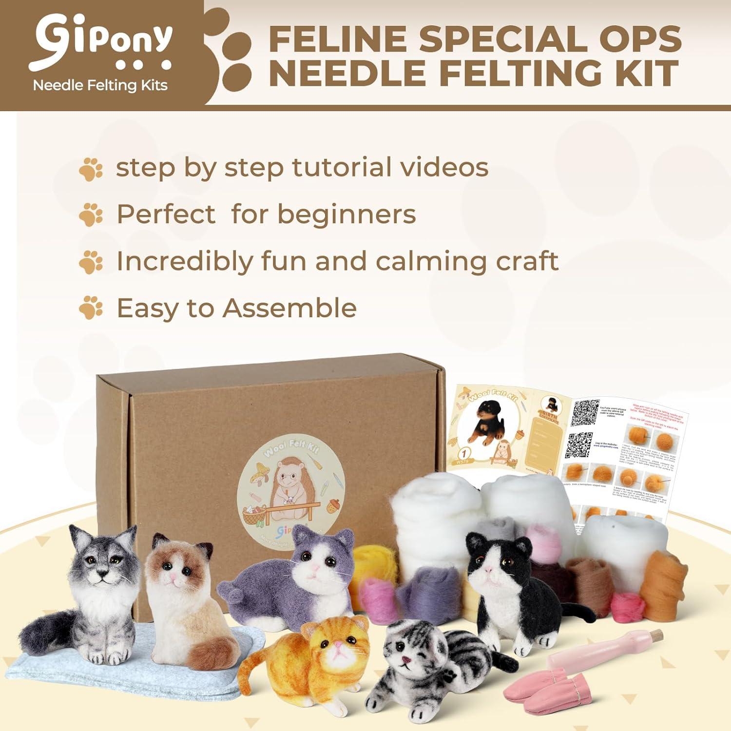 Kit de Fieltro de Aguja Gipony para Principiantes - 6 Piezas