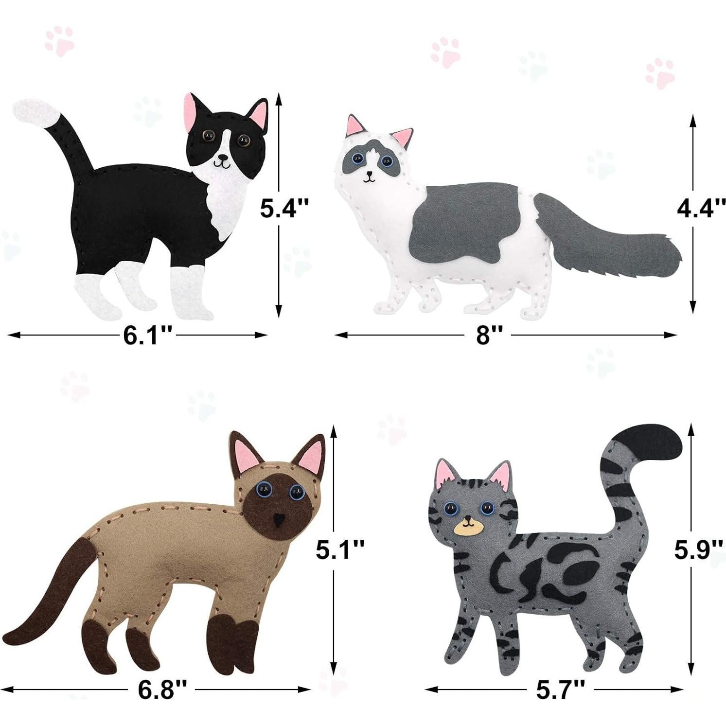 Kit de Costura DIY CiyvoLyeen para Gatitos - Manualidades Educativas