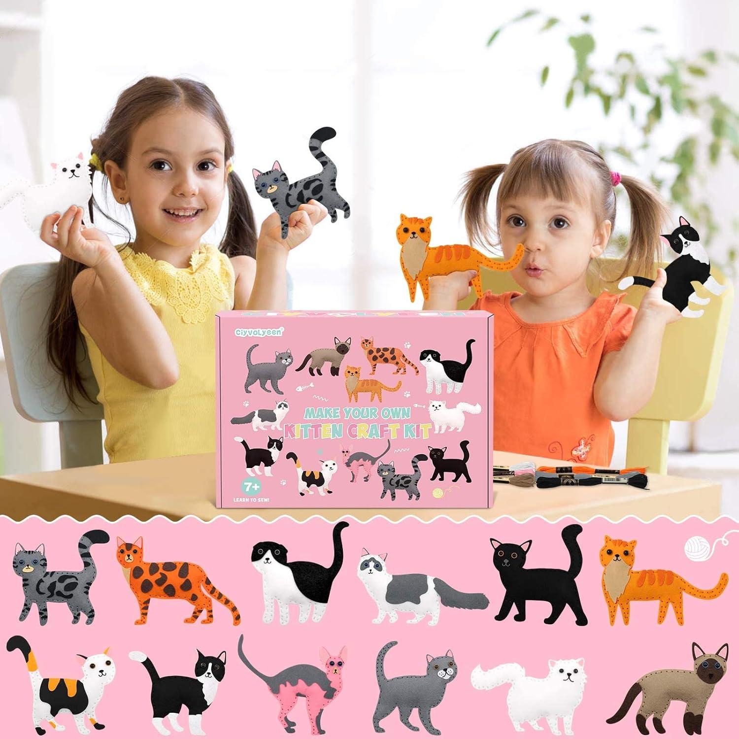Kit de Costura DIY CiyvoLyeen para Gatitos - Manualidades Educativas
