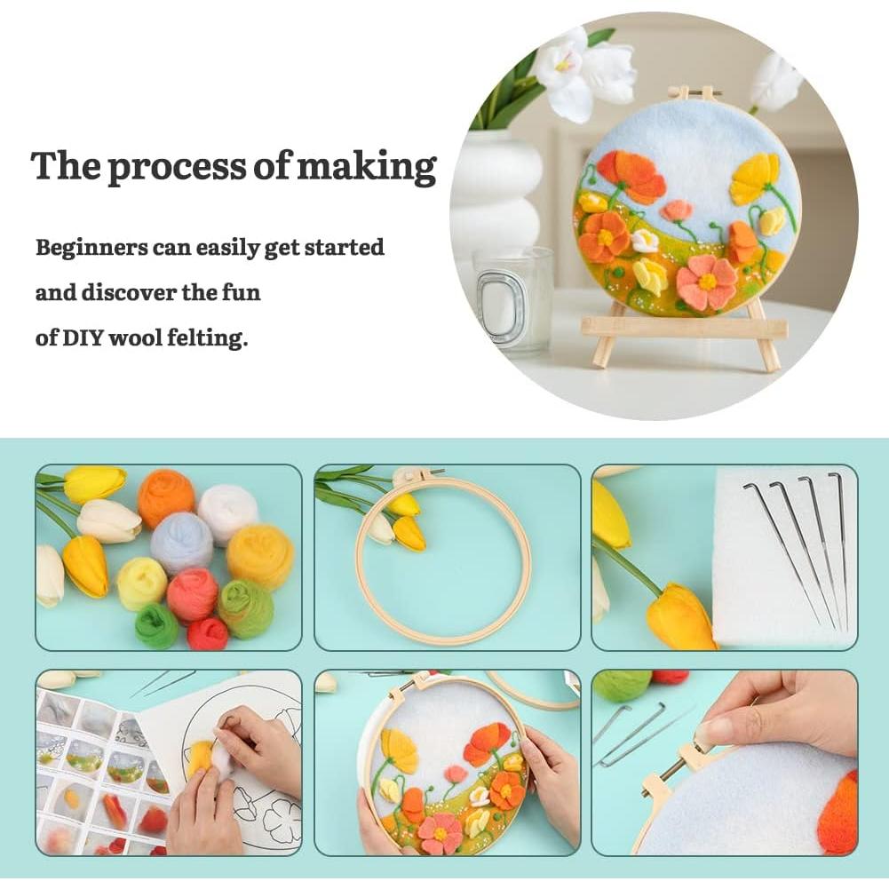 Kit de Inicio de Fieltro con Aguja Mayboos - 8 Piezas