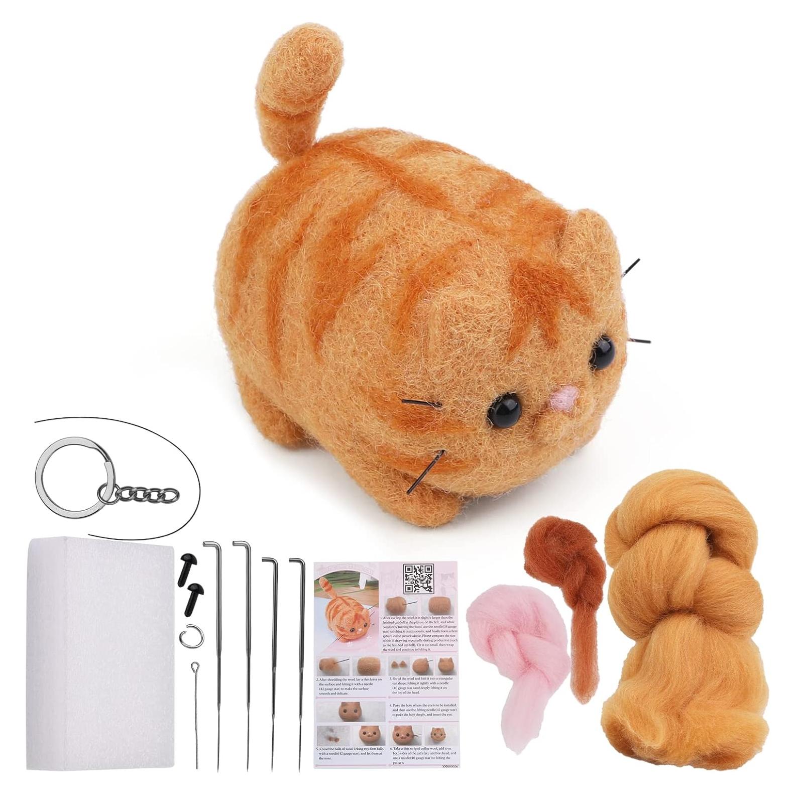 Kit de Fieltro con Aguja QMNNMA - 10 Piezas, Animales DIY