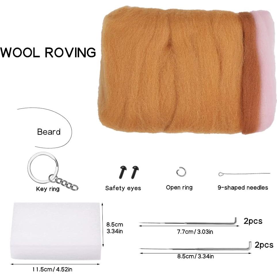 Kit de Fieltro con Aguja QMNNMA - 10 Piezas, Animales DIY