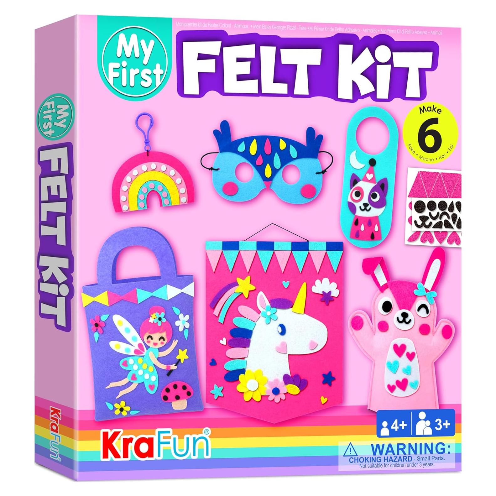 Kit de Fieltro KRAFUN Unicornio para Niñas 3-6 Años - 6 Proyectos
