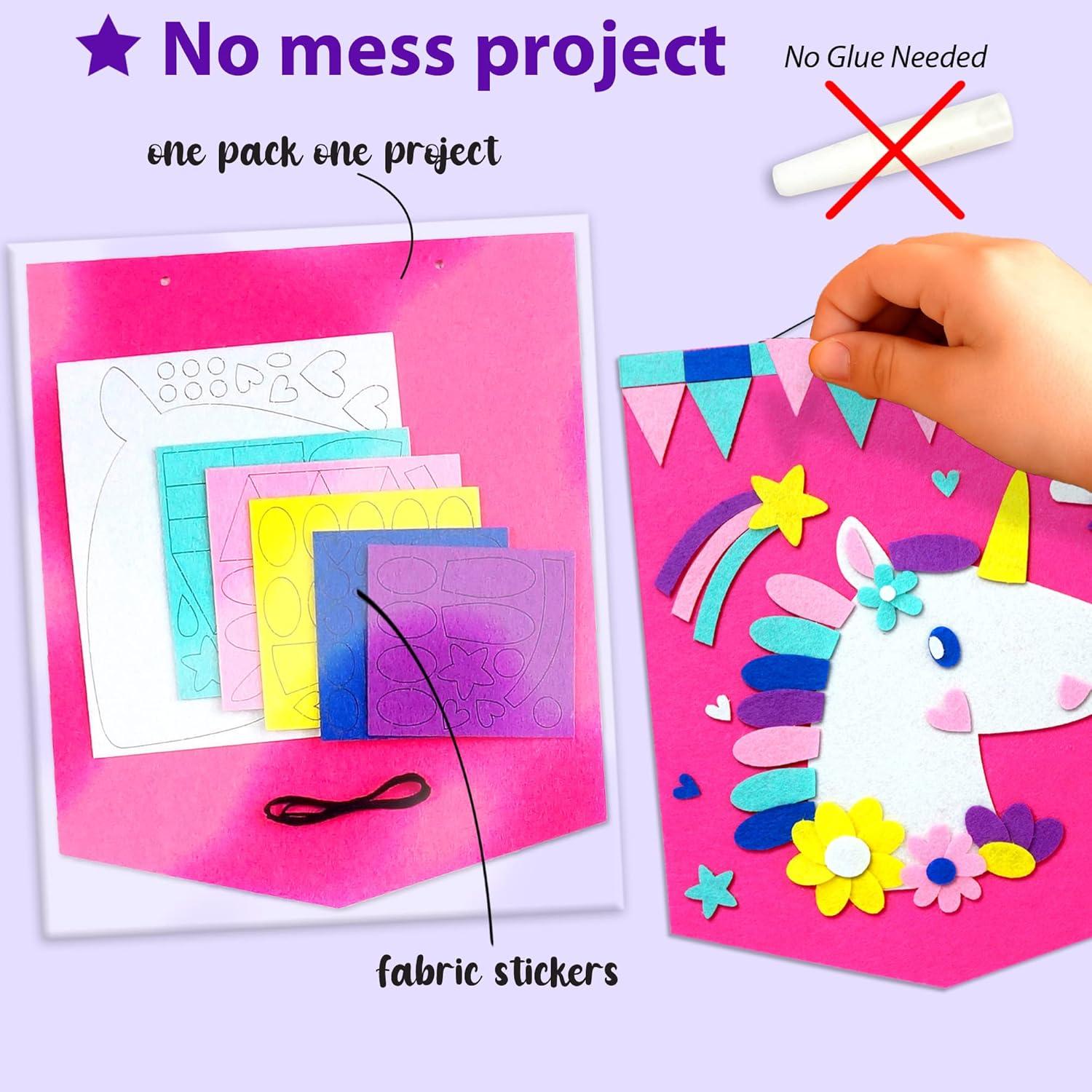 Kit de Fieltro KRAFUN Unicornio para Niñas 3-6 Años - 6 Proyectos