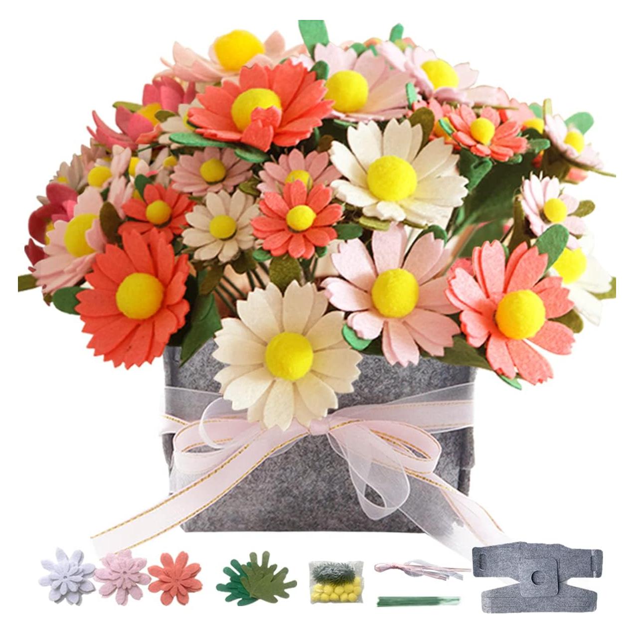 Kit de Manualidades de Flores de Fieltro BAZIMA ALICE 20cm DIY