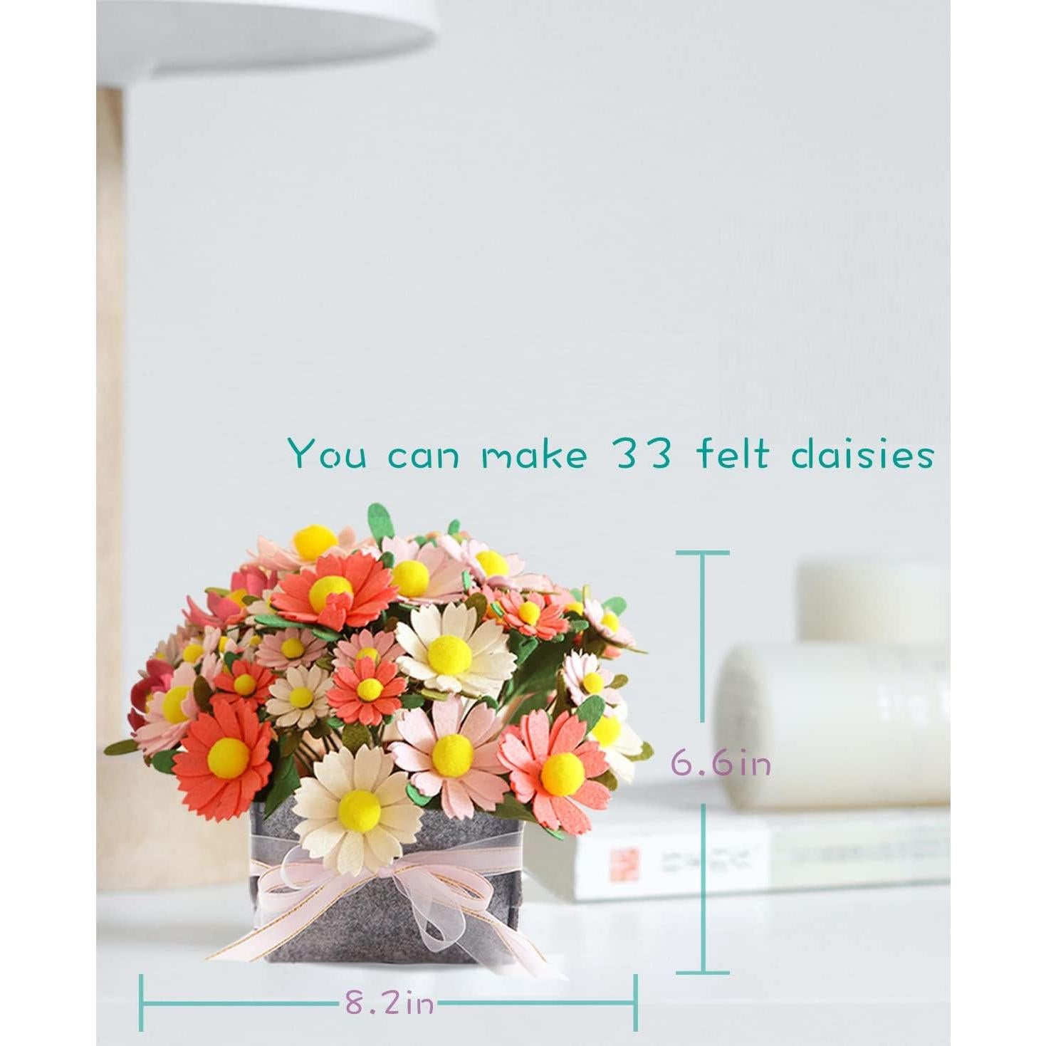 Kit de Manualidades de Flores de Fieltro BAZIMA ALICE 20cm DIY