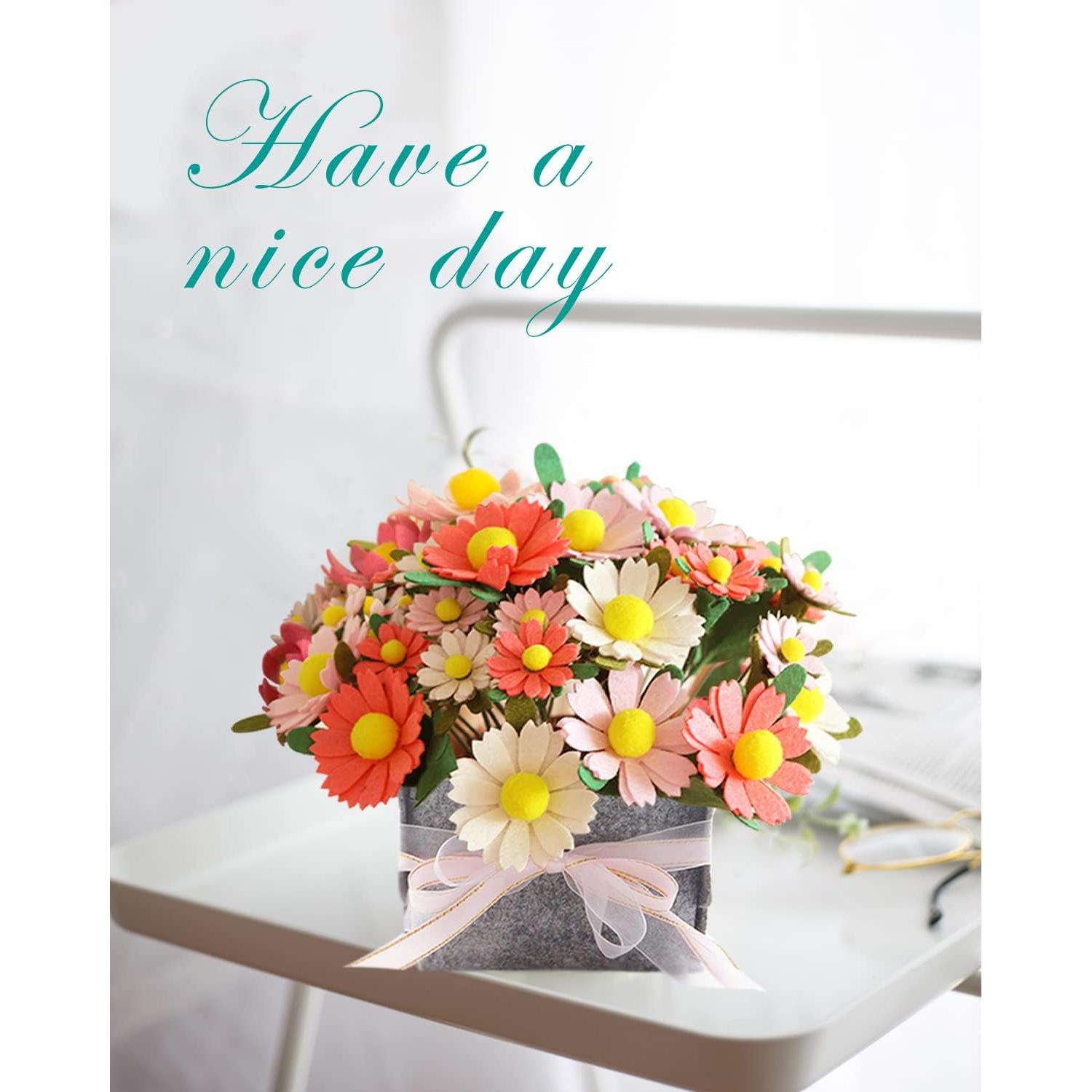 Kit de Manualidades de Flores de Fieltro BAZIMA ALICE 20cm DIY