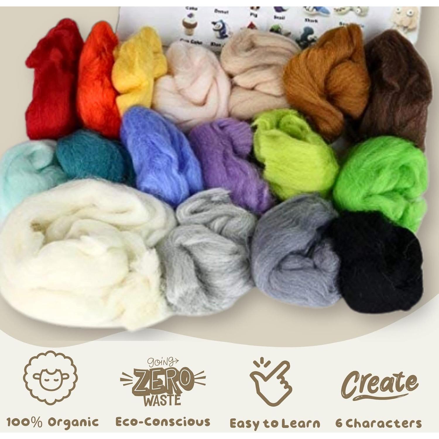 Kit de Fieltro de Aguja Woolbuddy para Principiantes - 16 Piezas