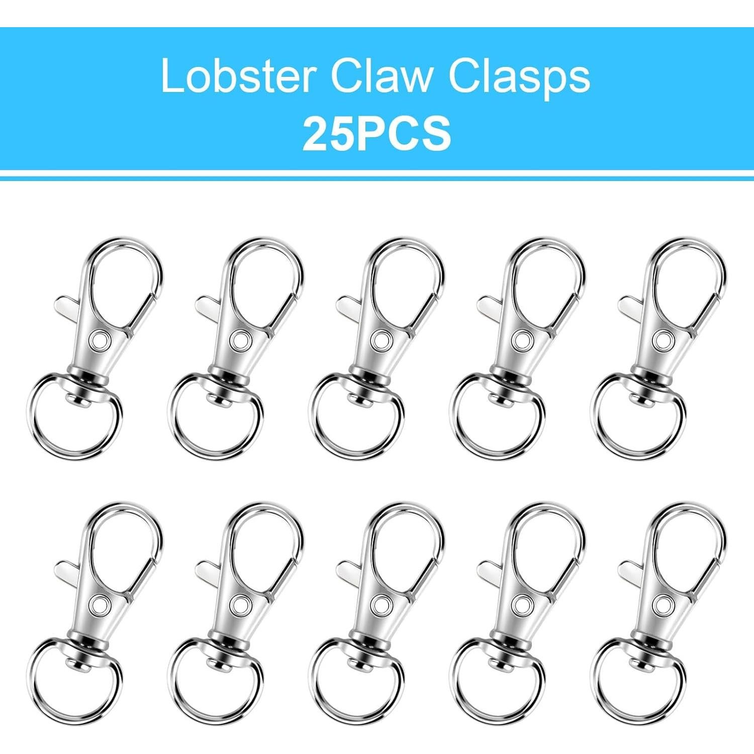 Kit 50PCS Cierres de Langosta y Anillos de Llave Rysent