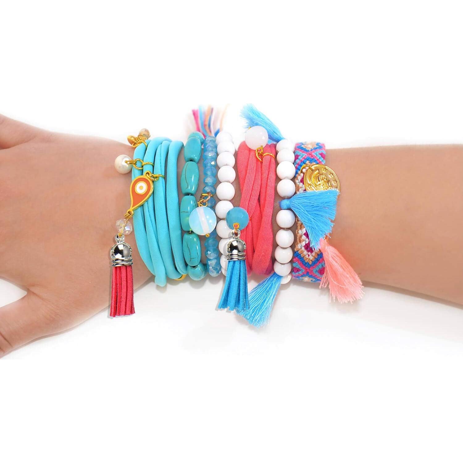 Paxcoo 120 Piezas Tassels de Llavero Multicolores 40mm