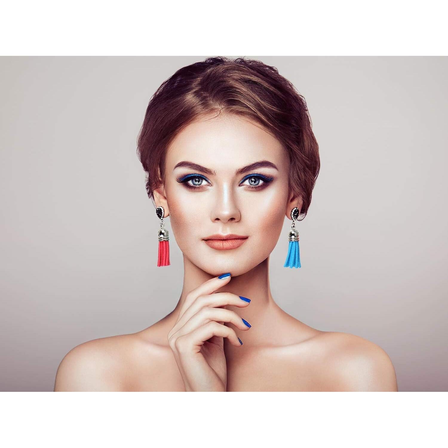 Paxcoo 120 Piezas Tassels de Llavero Multicolores 40mm