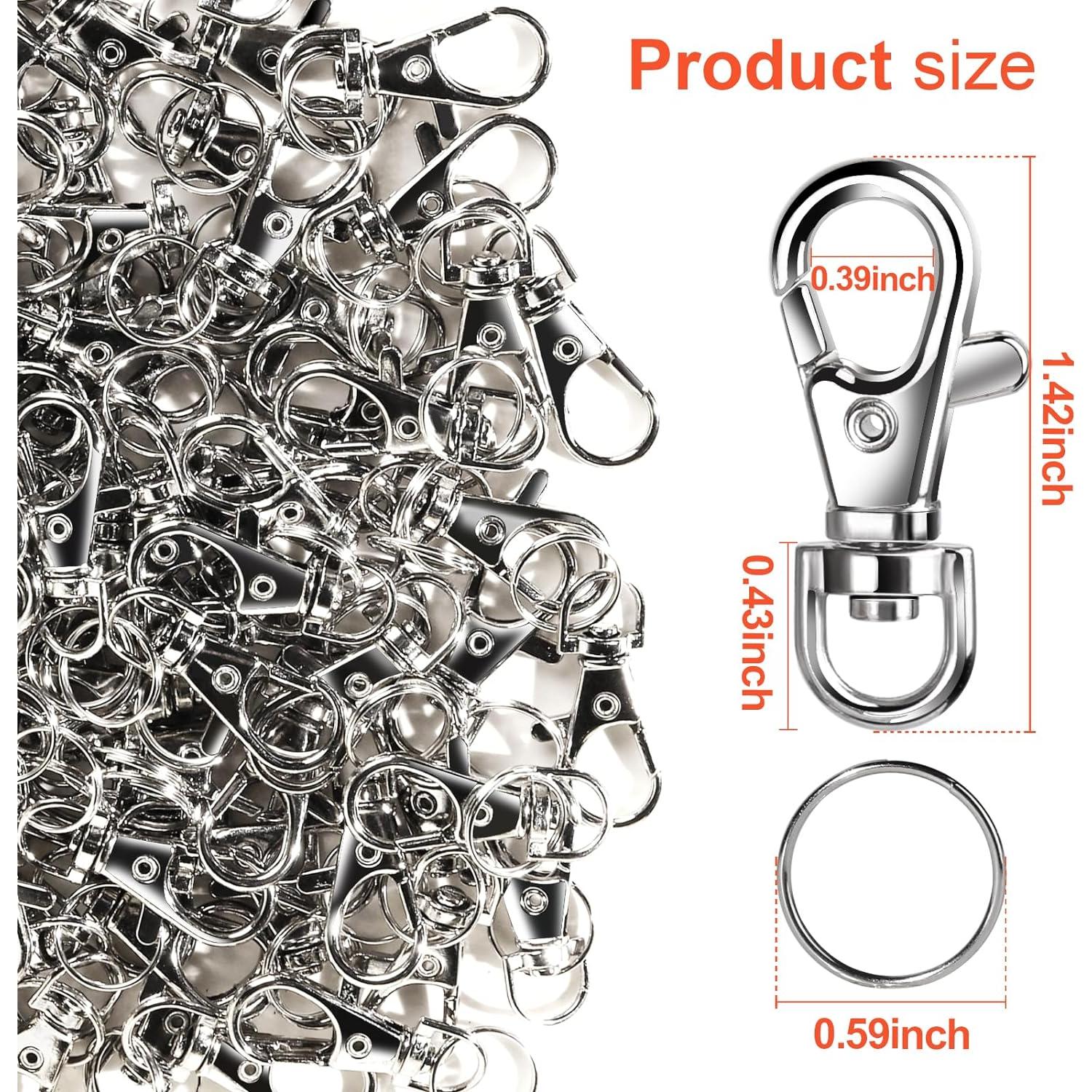 LEOBRO 160 Piezas Llaveros de Metal con Clips y Anillos O