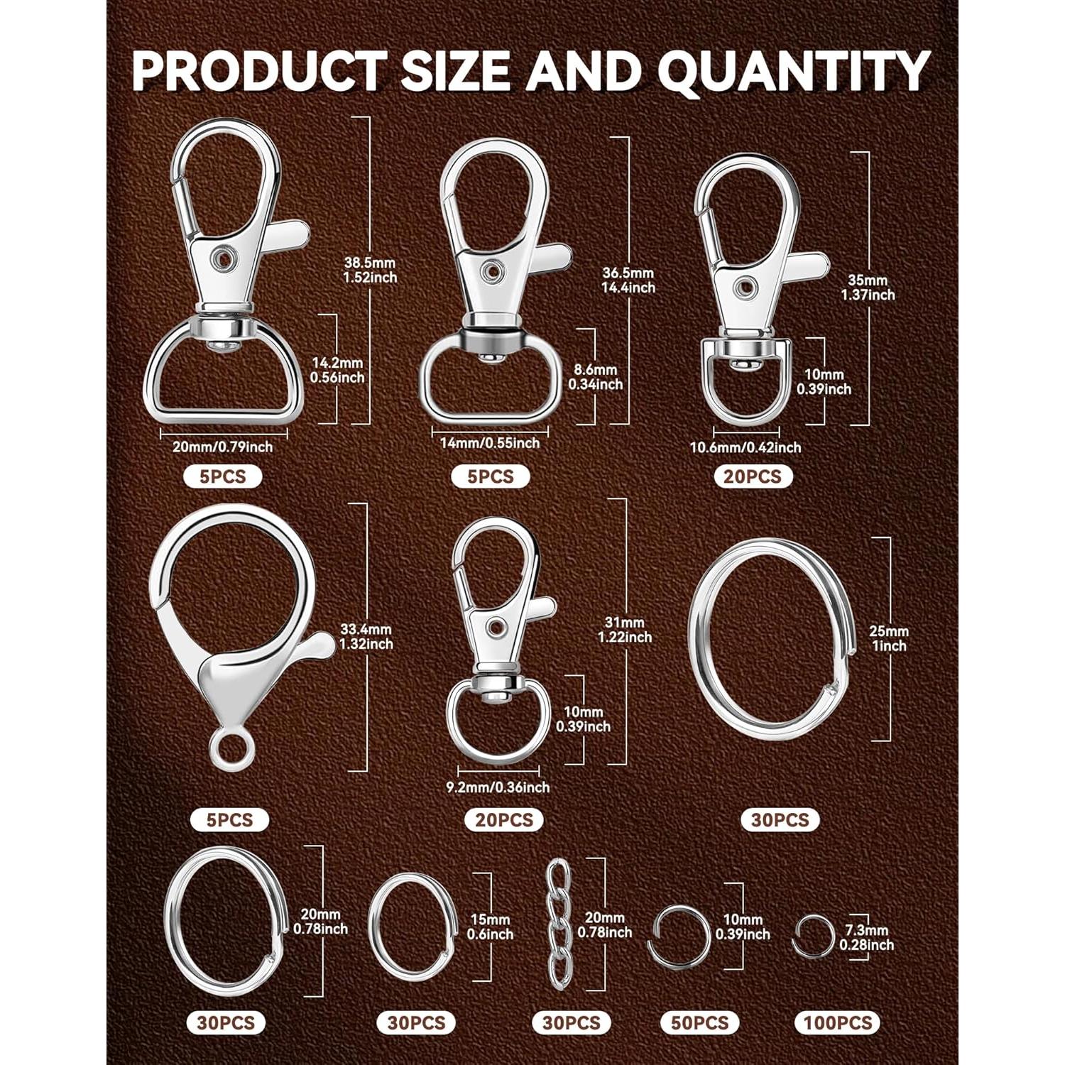 Kit de Llaveros 325PCS FIVEIZERO - Clips, Anillos y Ganchos