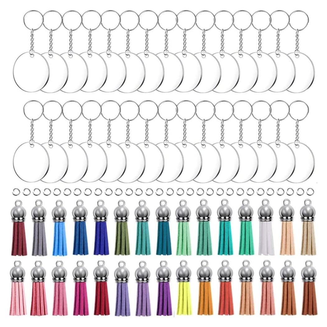 Kit de Llaveros Acrílicos 120PCS Kingforest - DIY Manualidades
