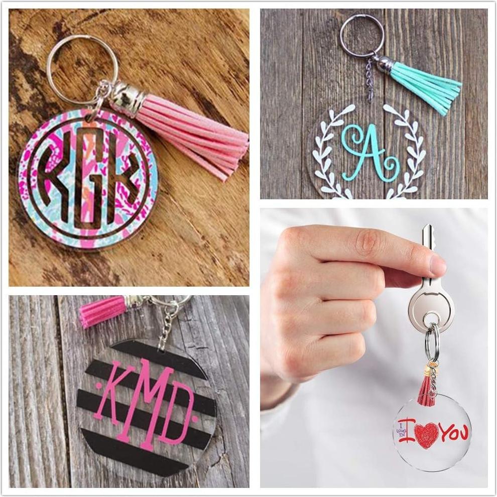 Kit de Llaveros Acrílicos 120PCS Kingforest - DIY Manualidades