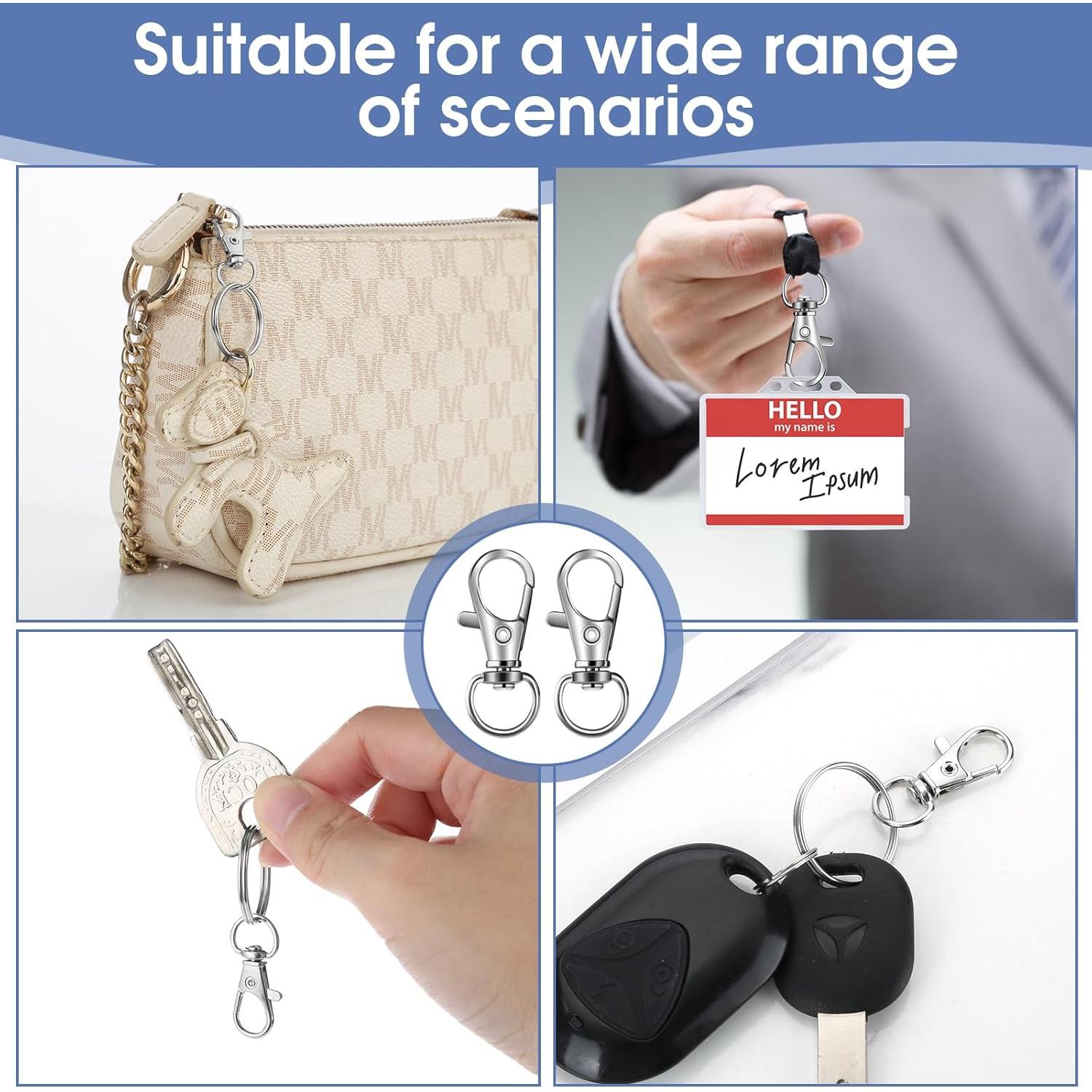 50 Ganchos de Garra de Langosta Metálicos HnoaTovy Plata