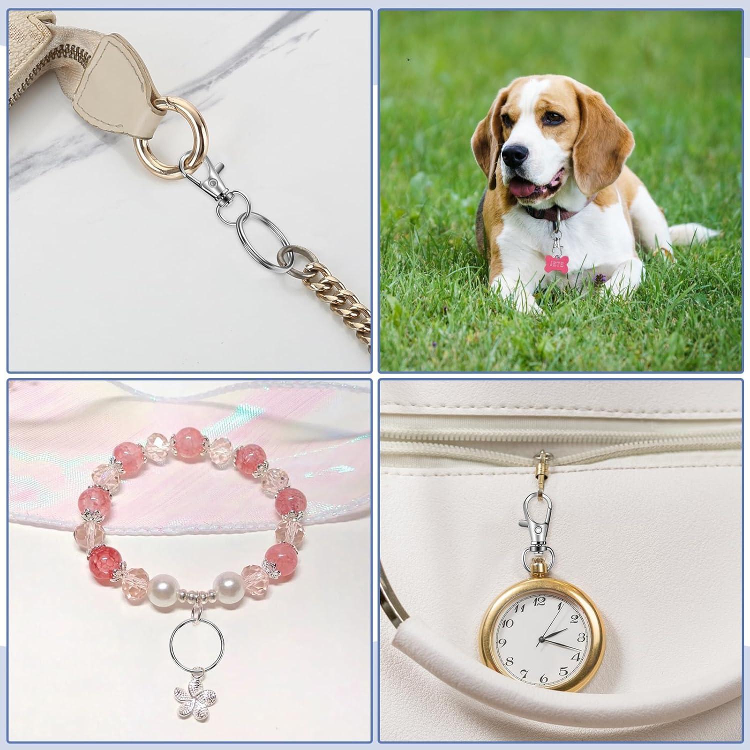 50 Ganchos de Garra de Langosta Metálicos HnoaTovy Plata