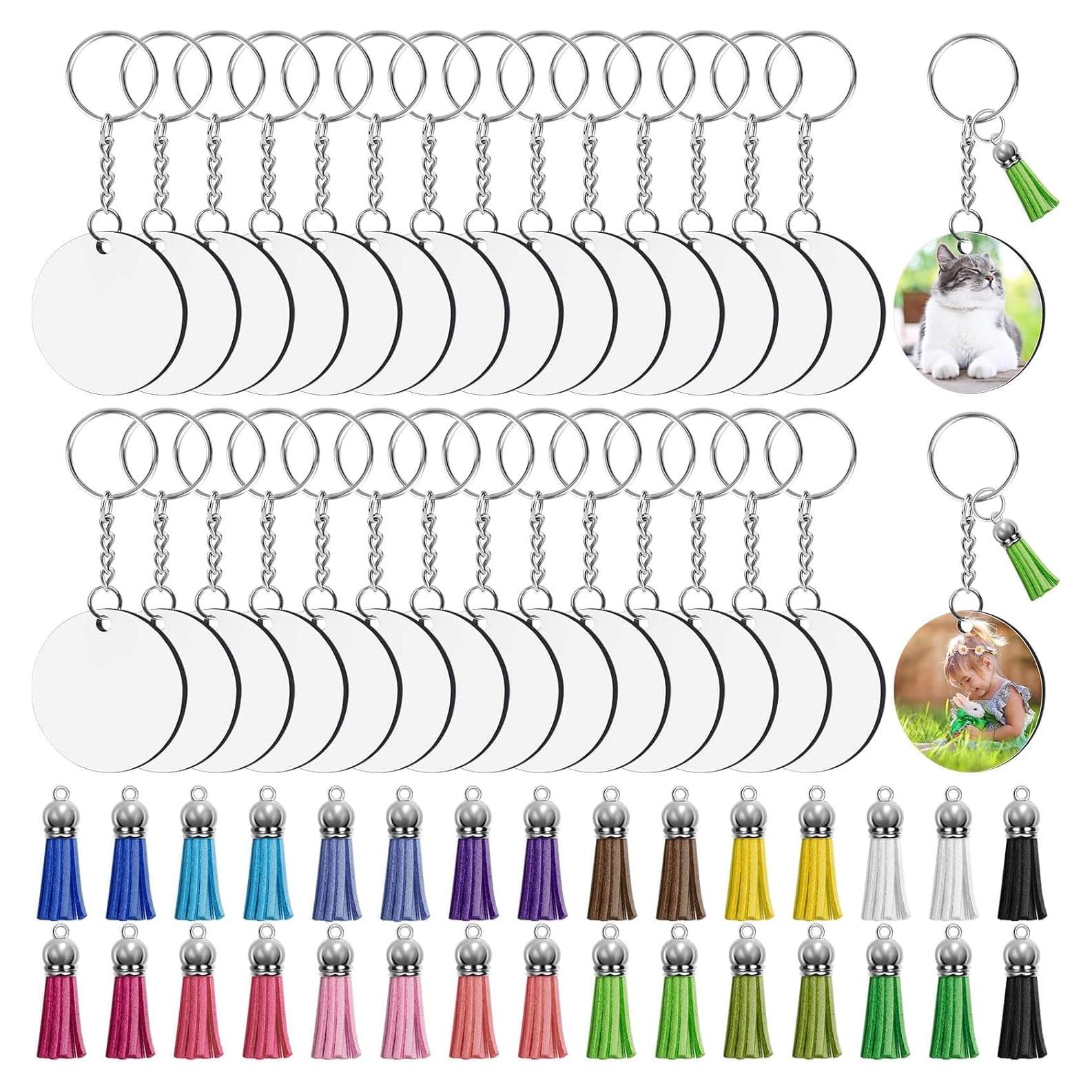 Conjunto de 120 Blanks para Llaveros Modacraft 5 cm Sublimación