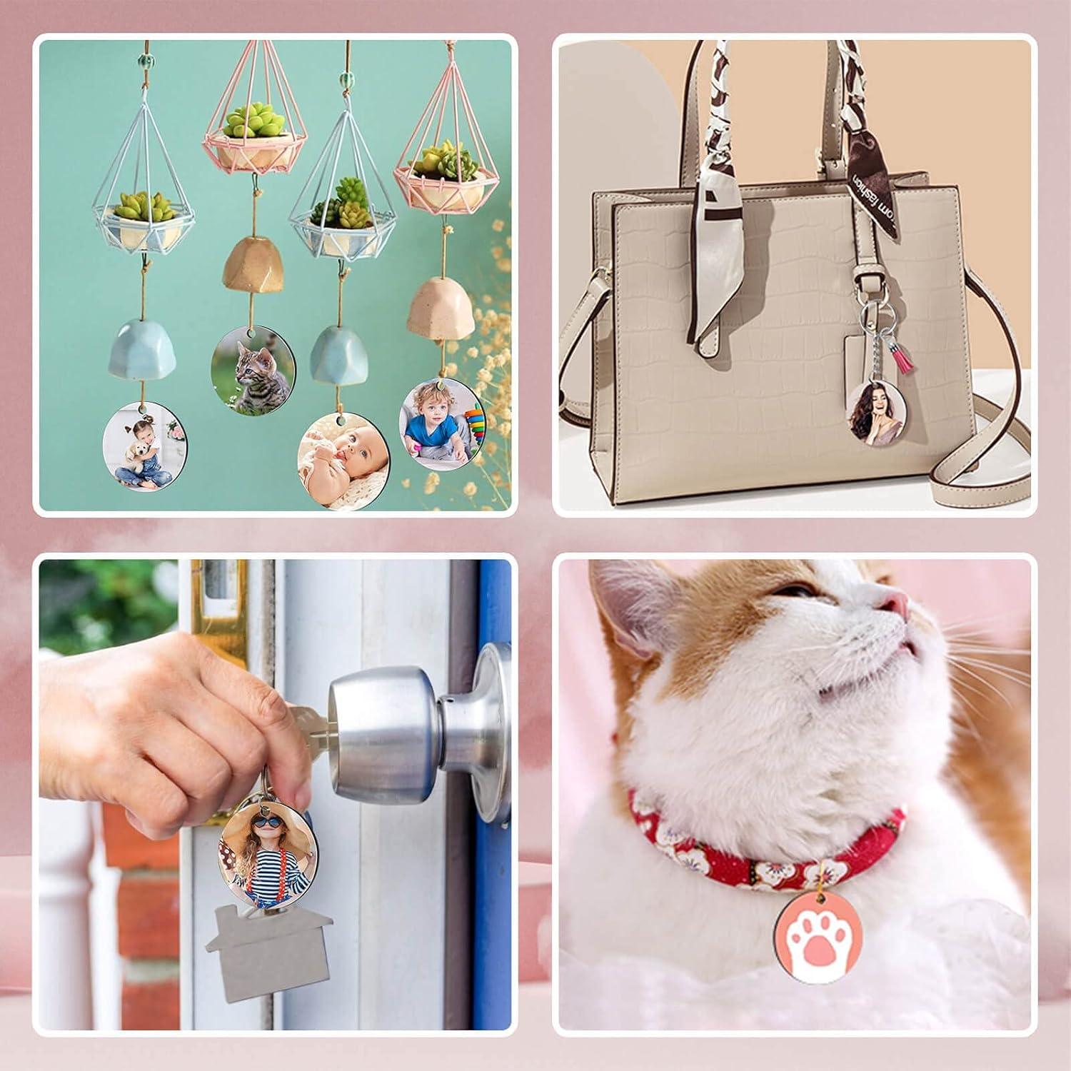 Conjunto de 120 Blanks para Llaveros Modacraft 5 cm Sublimación