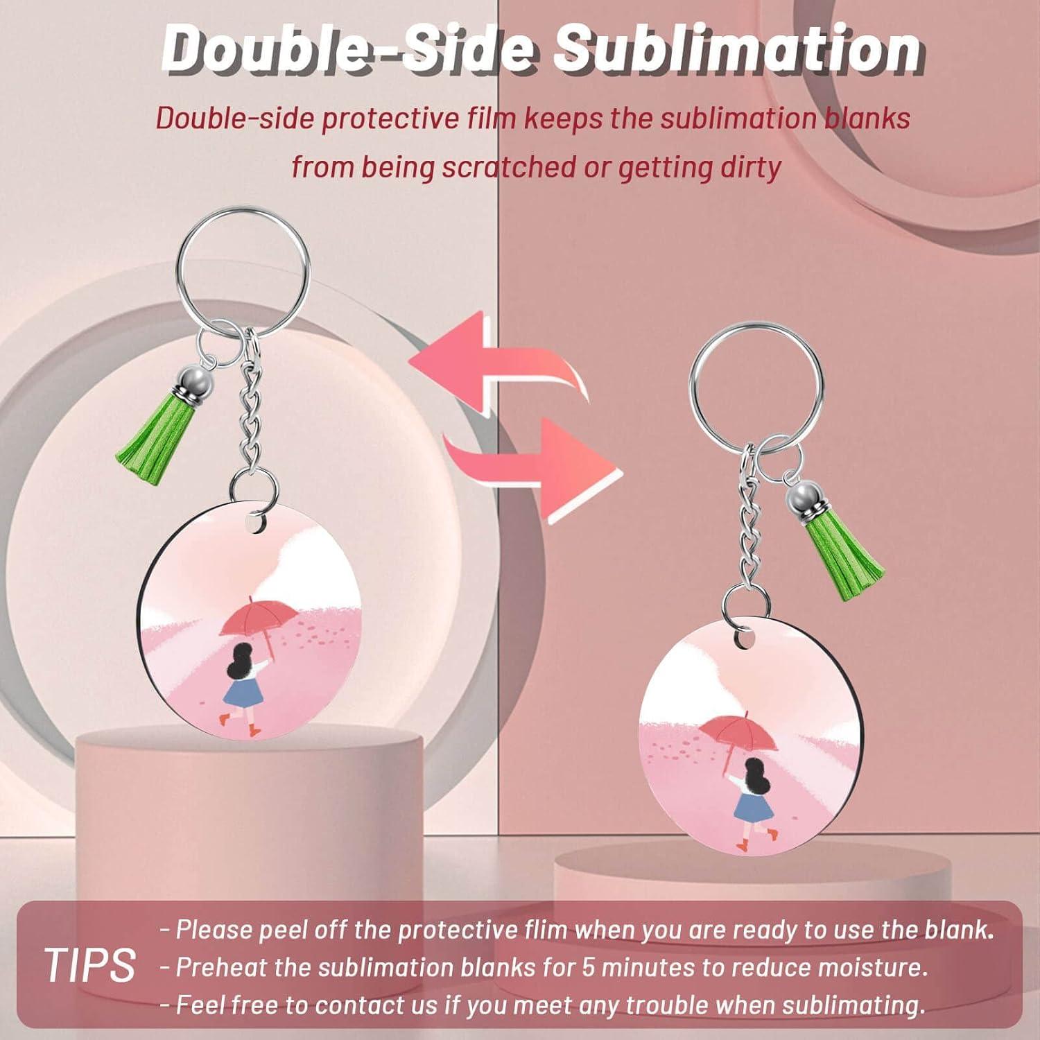 Conjunto de 120 Blanks para Llaveros Modacraft 5 cm Sublimación