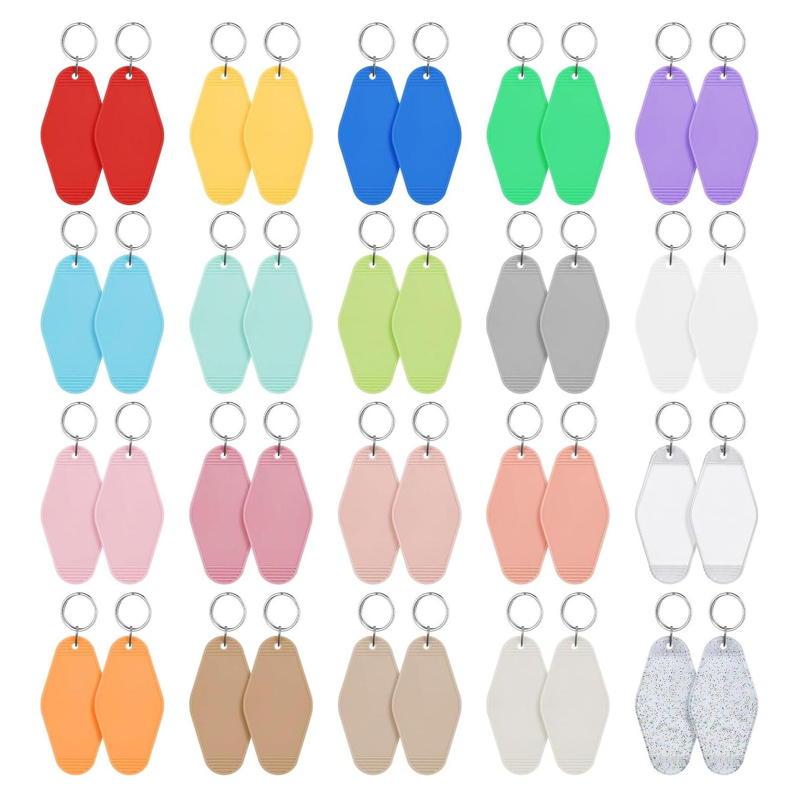 Llavero de Hotel en Blanco LOTMER 40 Pcs 20 Colores DIY
