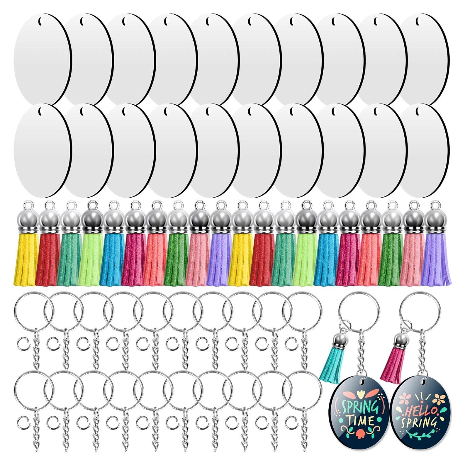 Kit de Llaveros de Sublimación Cruzix 80 PCS Redondos 5.08 cm