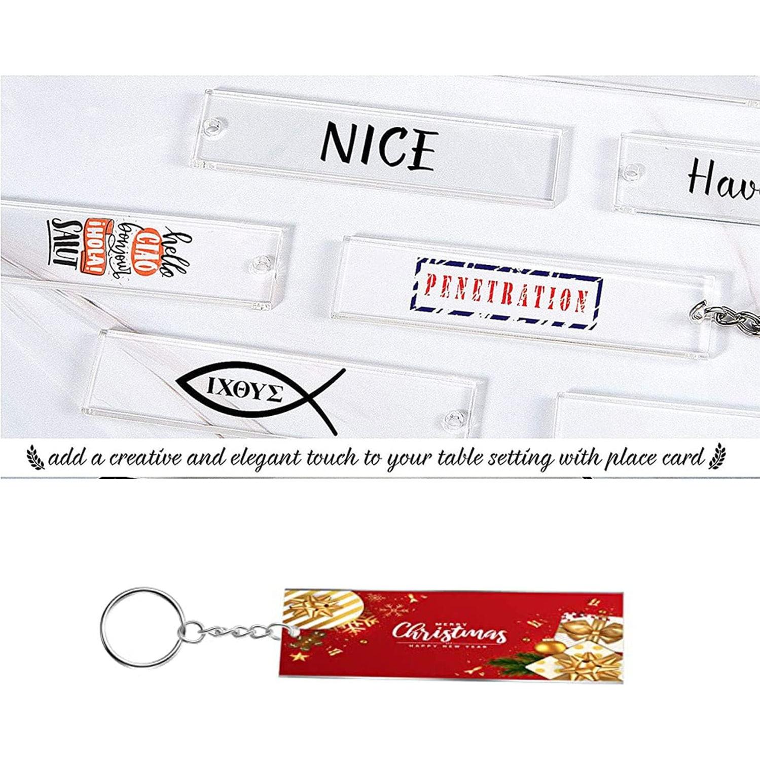 Juego de Llaveros Acrílicos TalyRob 144 Piezas DIY 2x8 cm