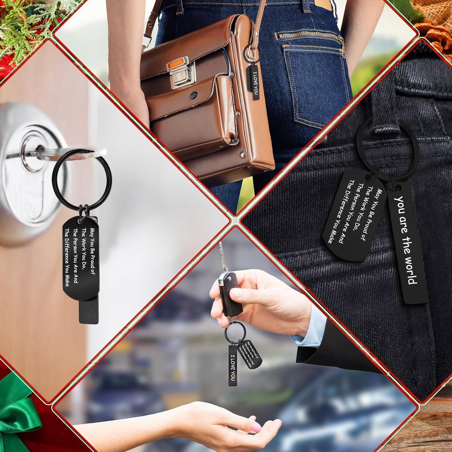 30 Llaveros de Acero Inoxidable Grabables Gisafai 4.8x1.1cm