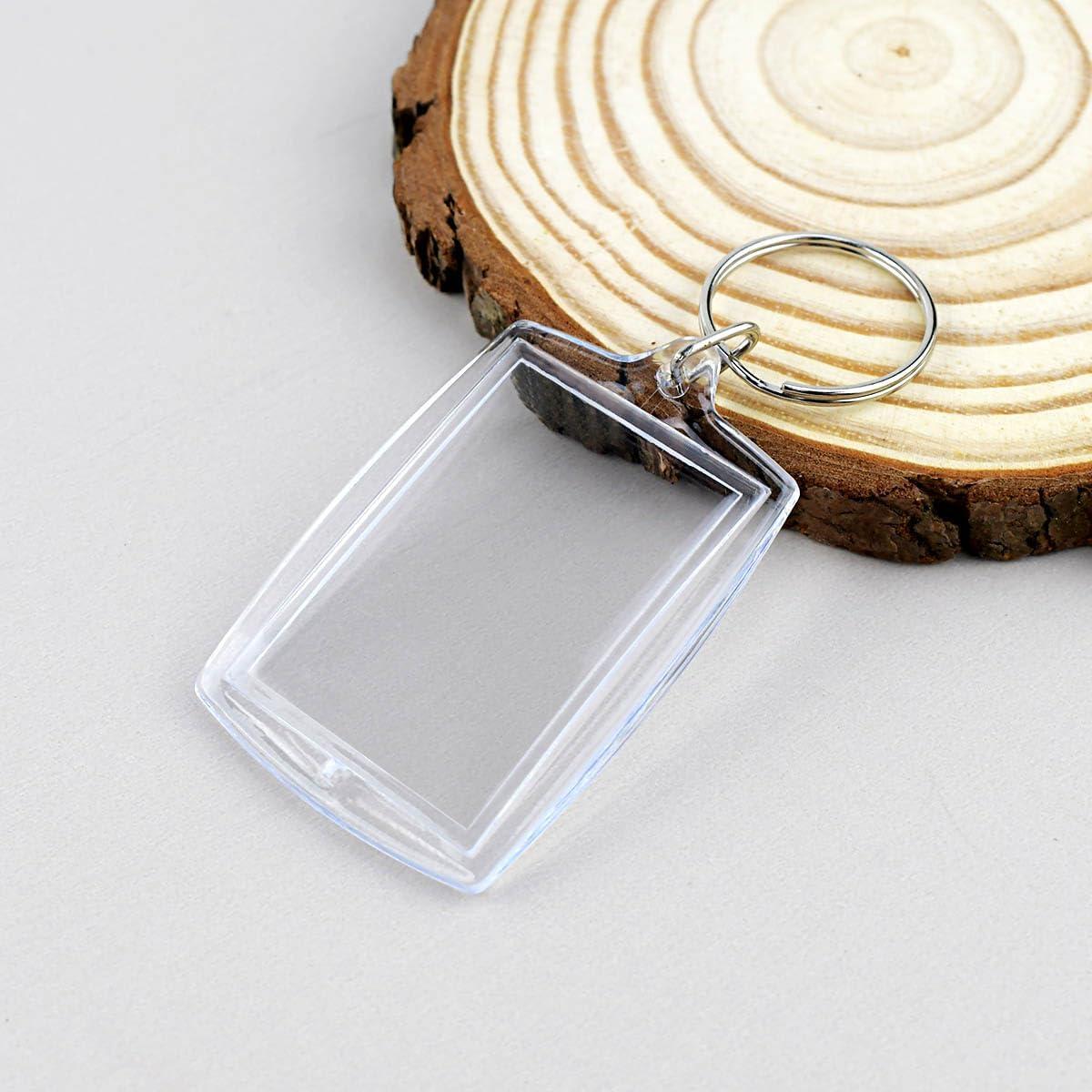 6 Llaveros Acrílicos Transparentes para Foto Personalizados