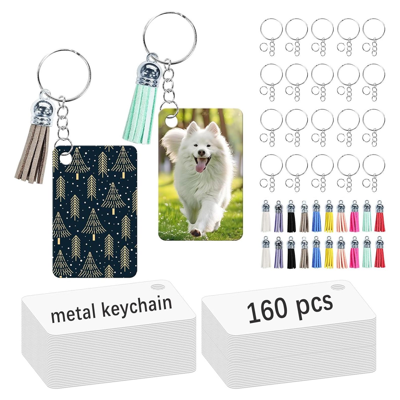 160 Llaveros de Metal para Sublimación Doble Cara GEKIXUTP