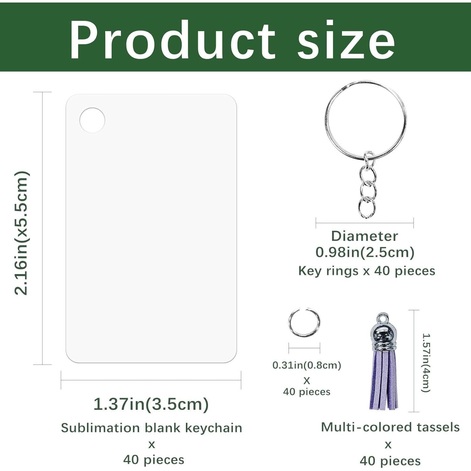 160 Llaveros de Metal para Sublimación Doble Cara GEKIXUTP