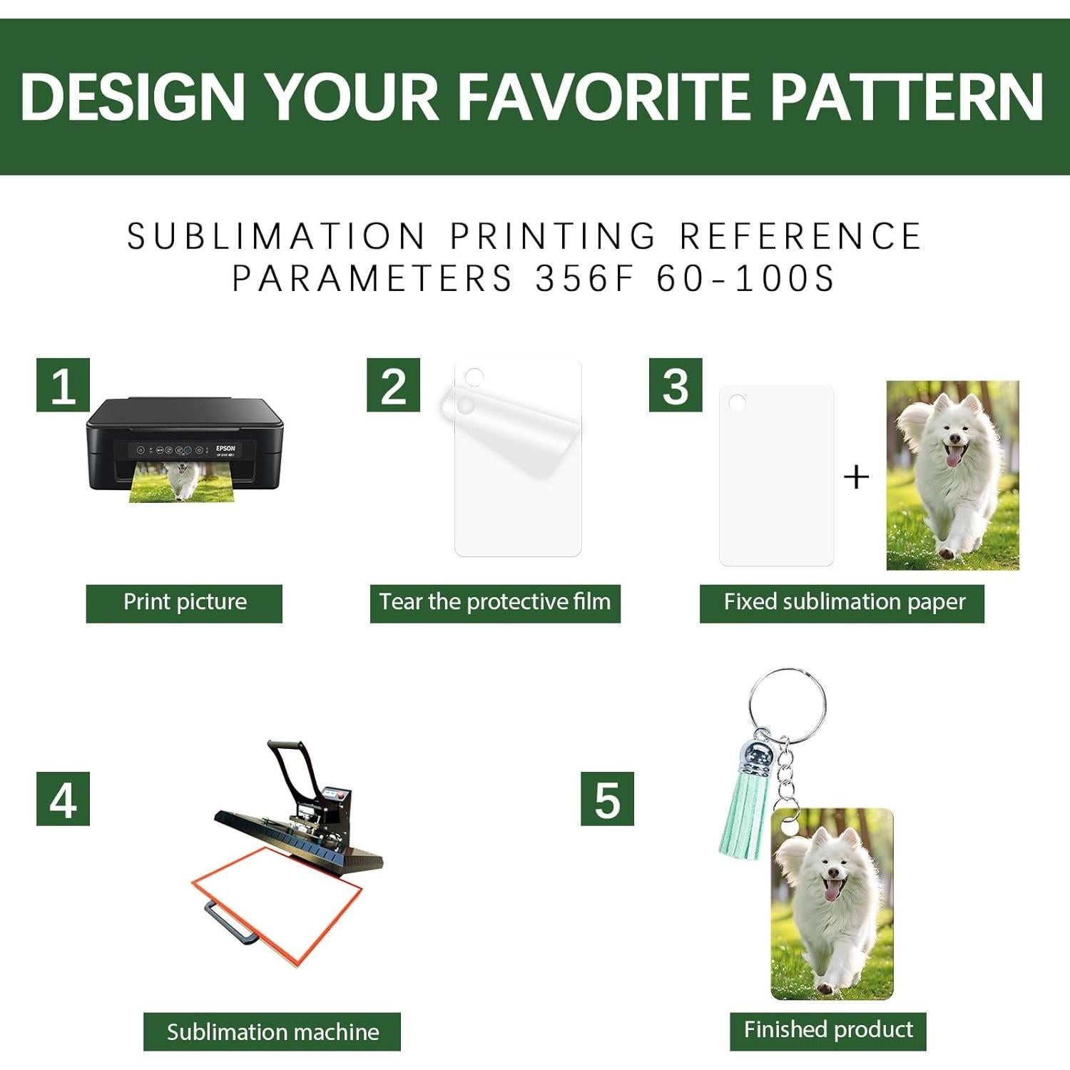 160 Llaveros de Metal para Sublimación Doble Cara GEKIXUTP
