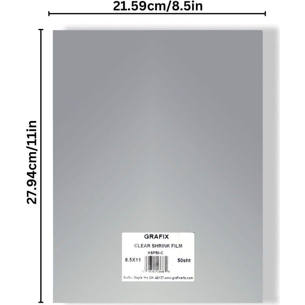 Película de Contracción Grafix - 50 Hojas Transparentes 21.6x27.9 cm