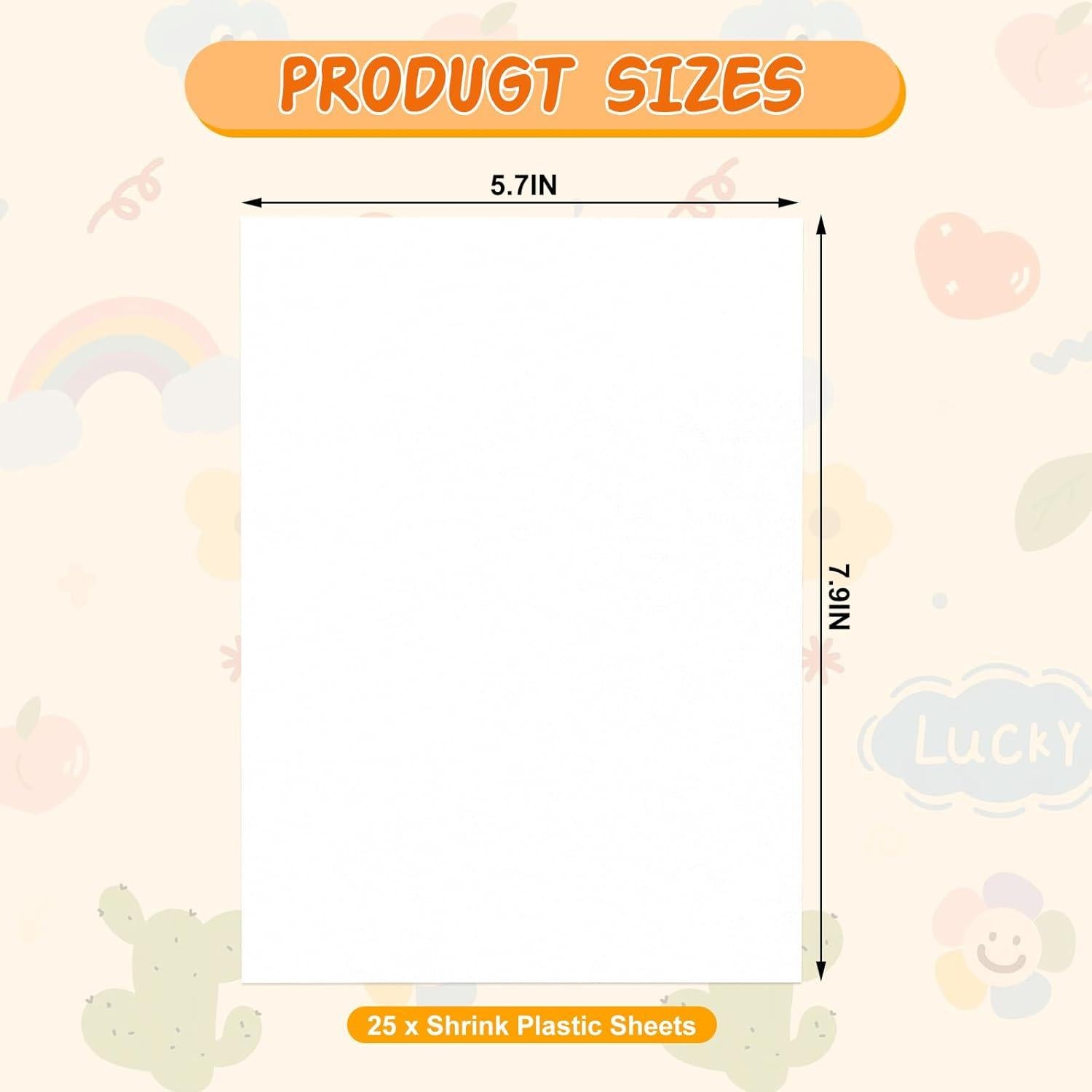 Kit de 25 Hojas de Papel Shrinky Dink REGUICORP 20.1x14.5cm