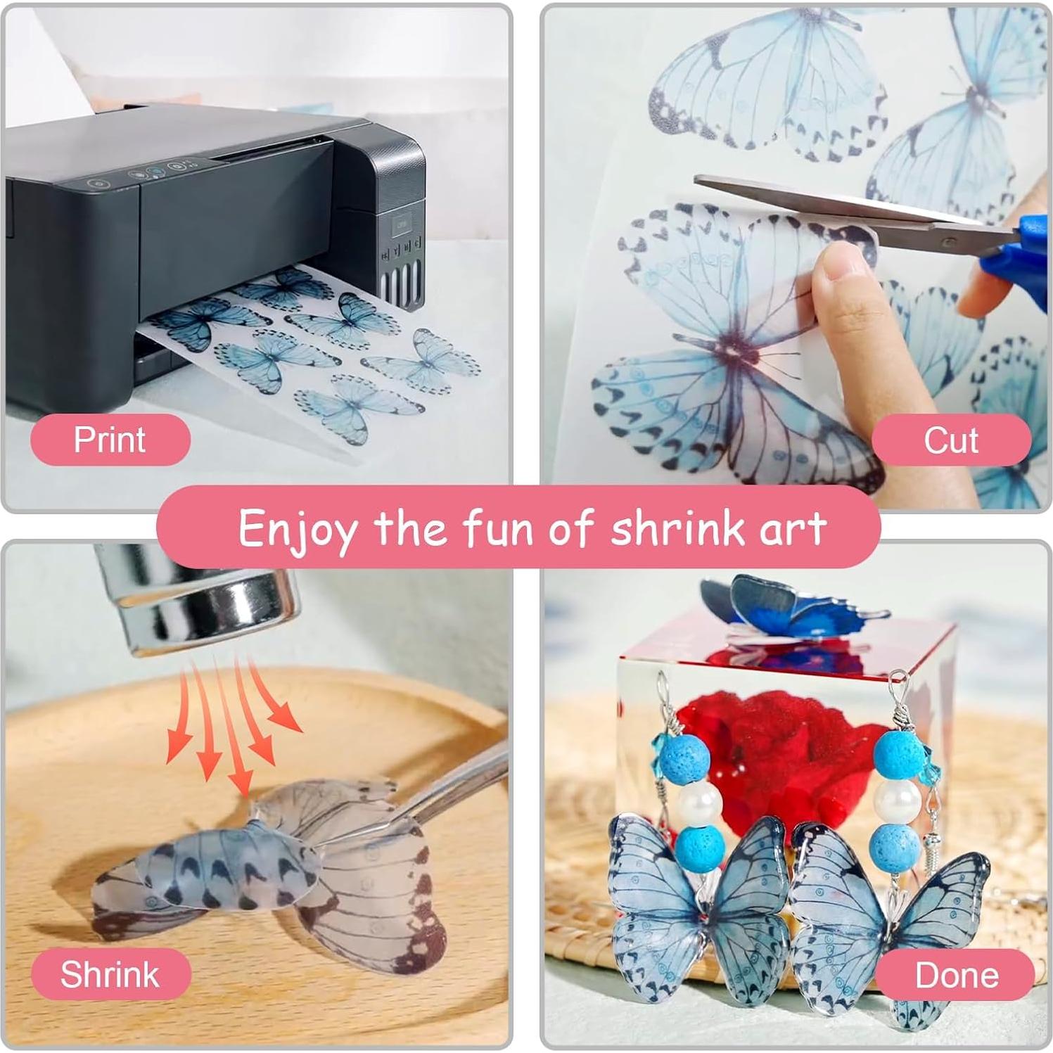 Hojas de Plástico Encogible Imprimibles Auihiay 12 Piezas 29.5x21 cm