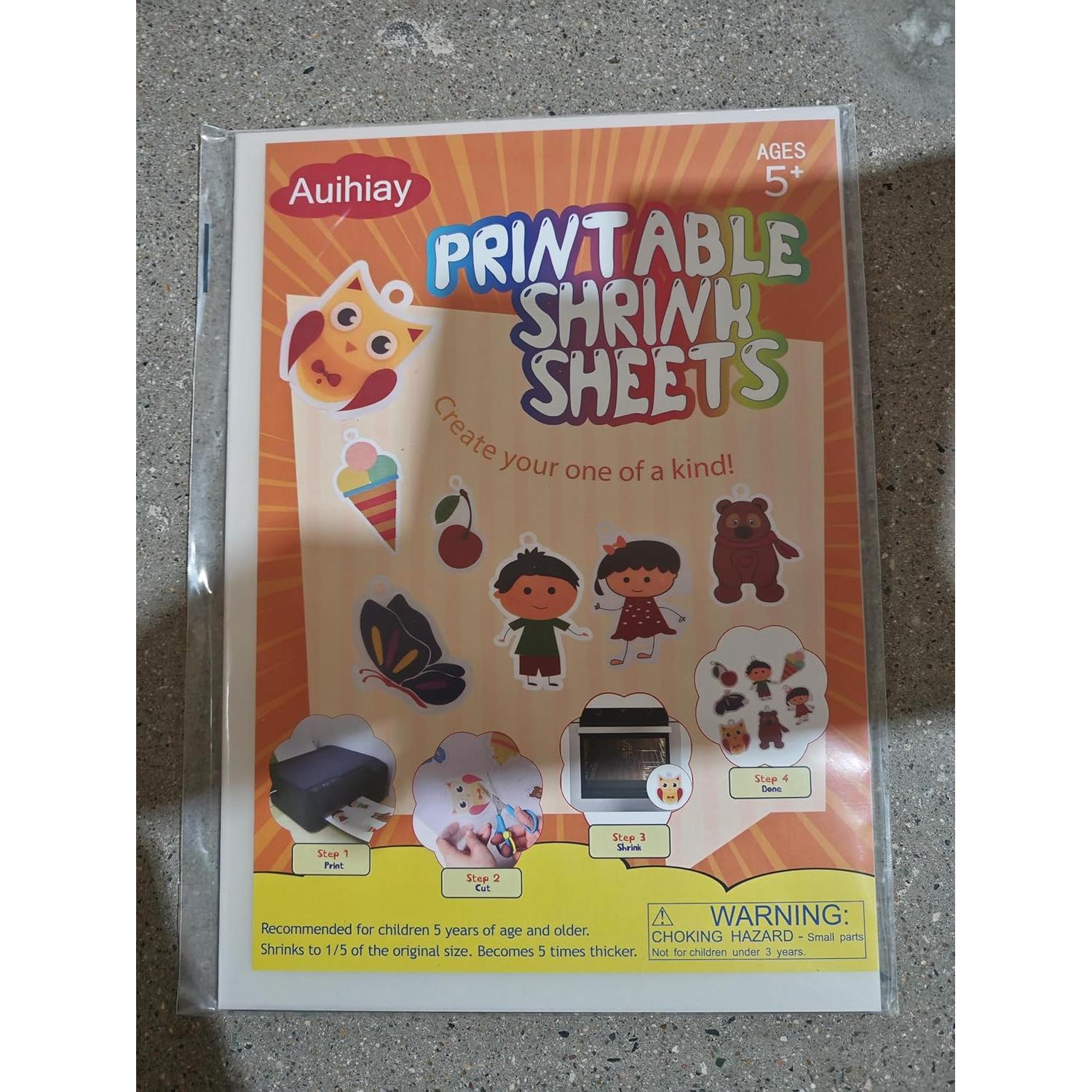 Hojas de Plástico Encogible Imprimibles Auihiay 12 Piezas 29.5x21 cm