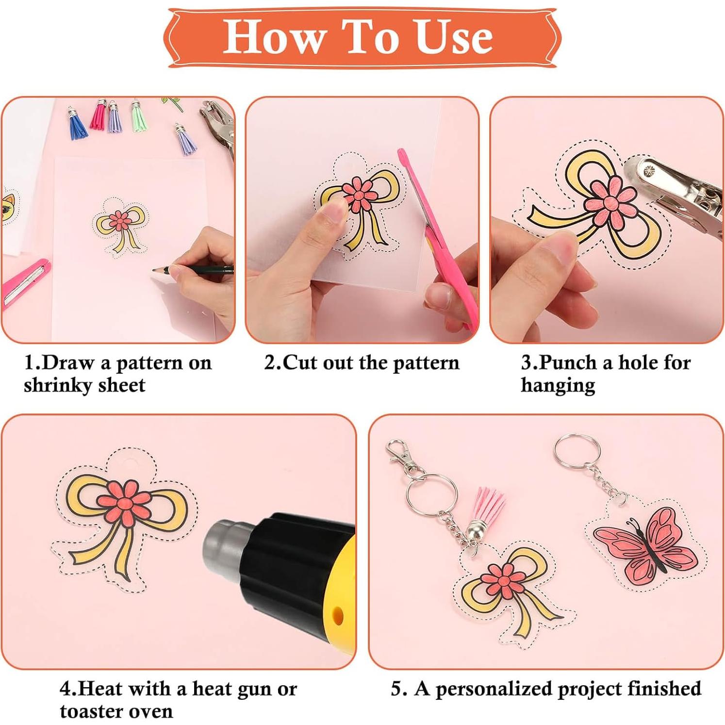 Kit de Hojas de Plástico Encogible Flasoo 175 Piezas