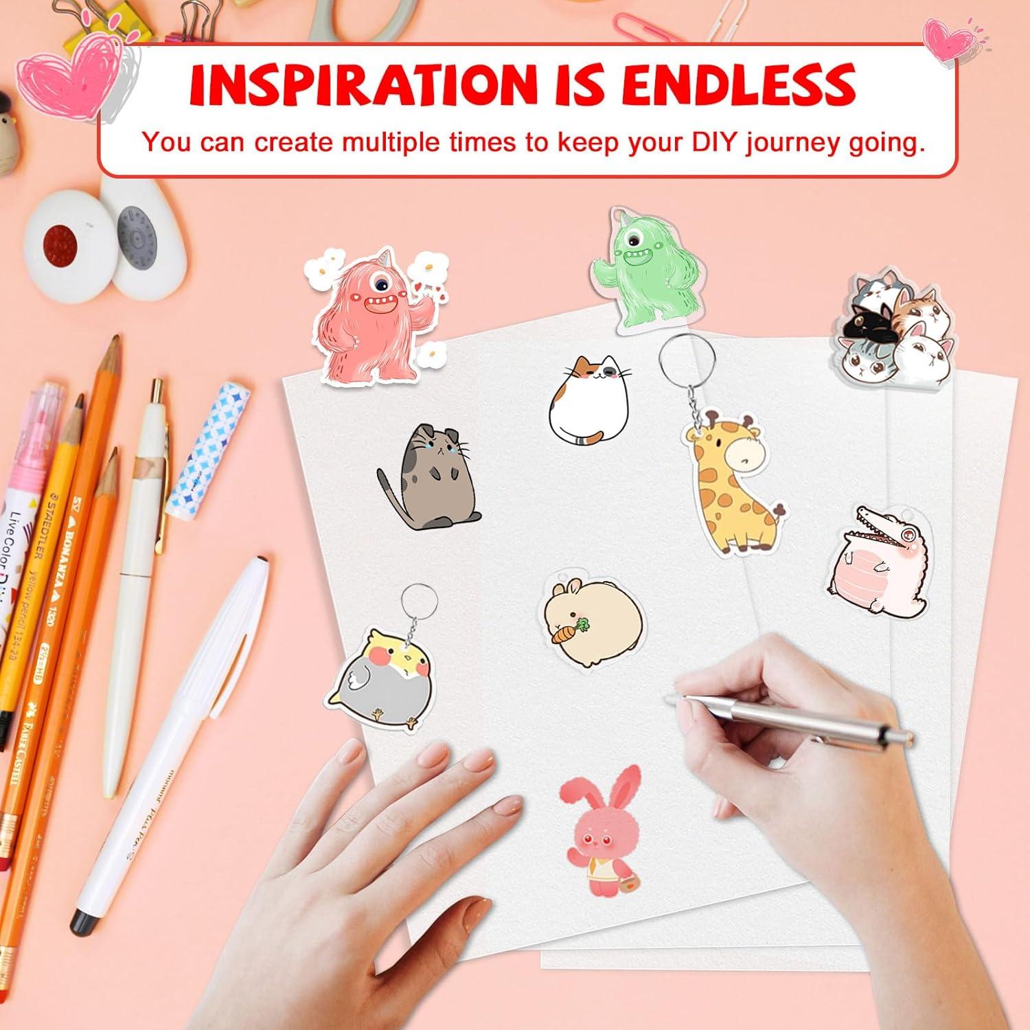 Kit de Manualidades de Plástico Encogible OFNMY 225PCS