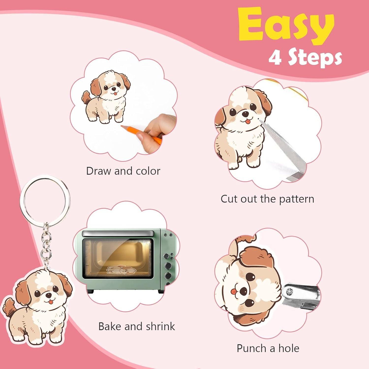 30 Hojas de Shrinky Dink Altdeovk para Manualidades DIY 14.5x10.4cm