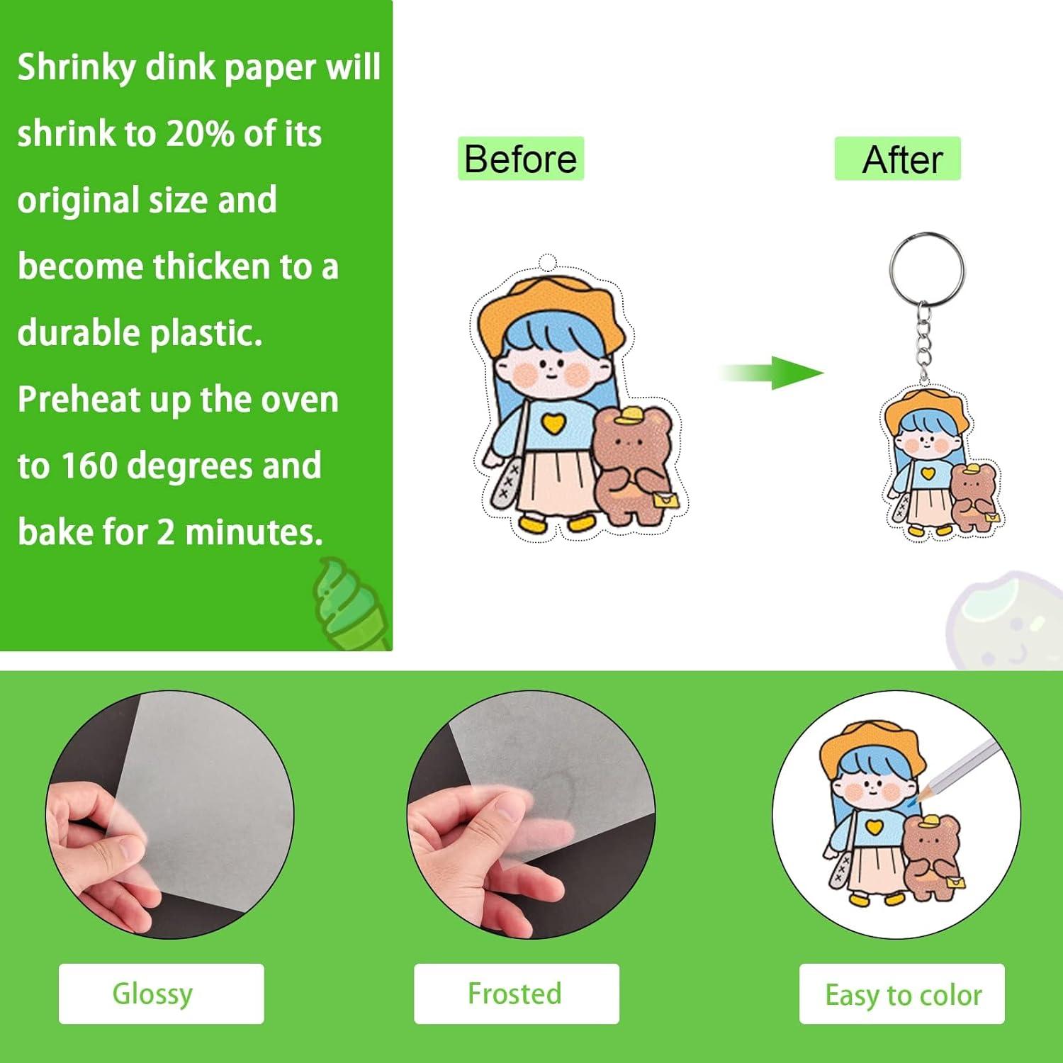 Kit de Hojas Shrinky Dink 175Pcs chfine para Manualidades DIY