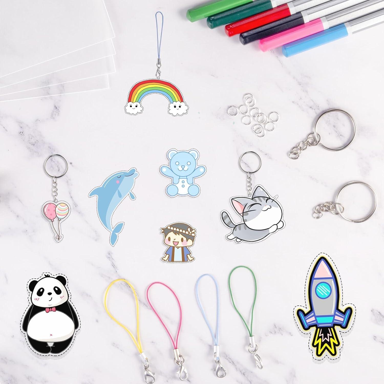 Kit de Hojas Shrinky Dink 175Pcs chfine para Manualidades DIY