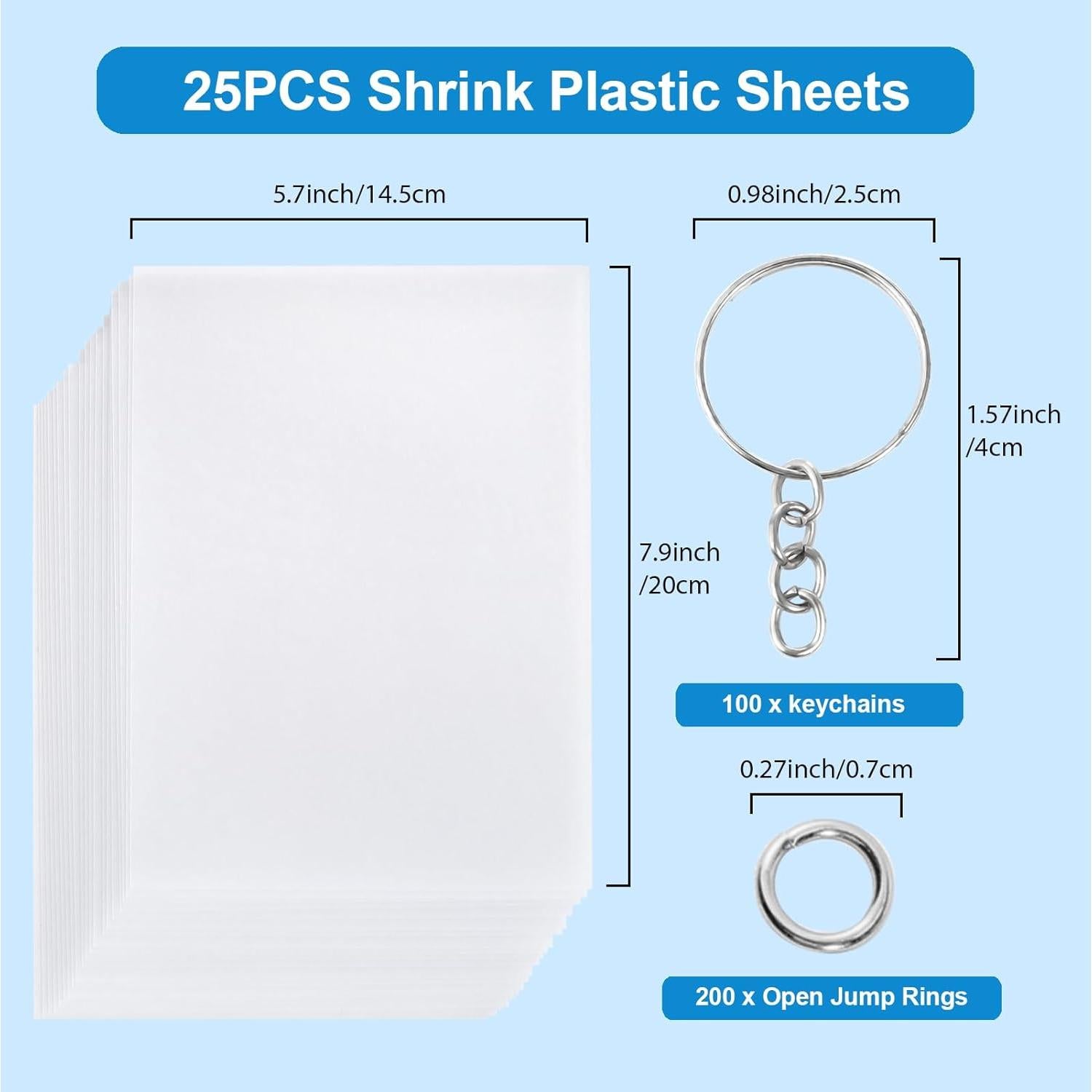 Kit de Hojas de Plástico Retráctil Auihiay 325PCS DIY Manualidades