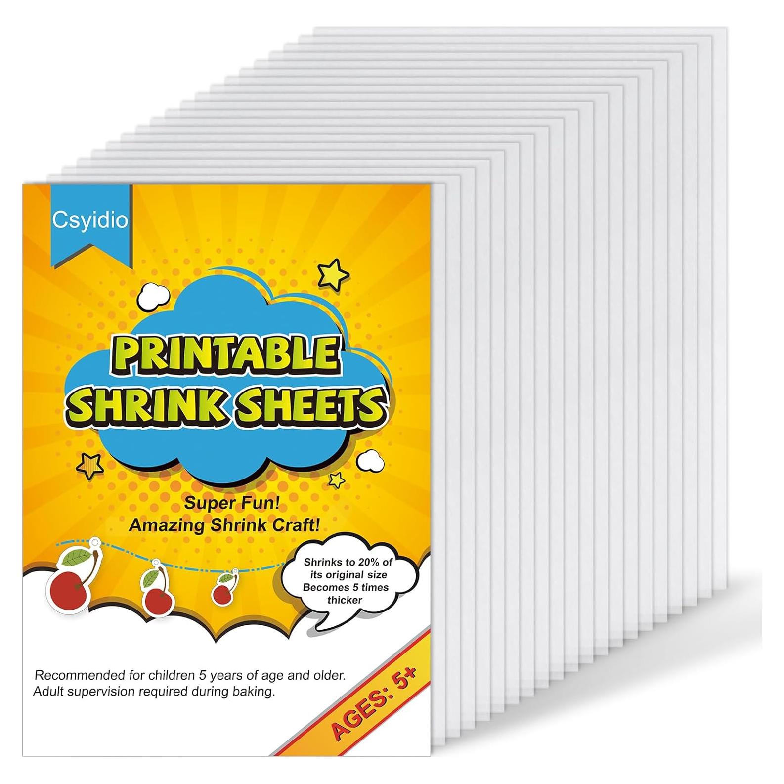 Csyidio 20 Hojas de Plástico Retráctil Imprimibles 29.5x20.8cm