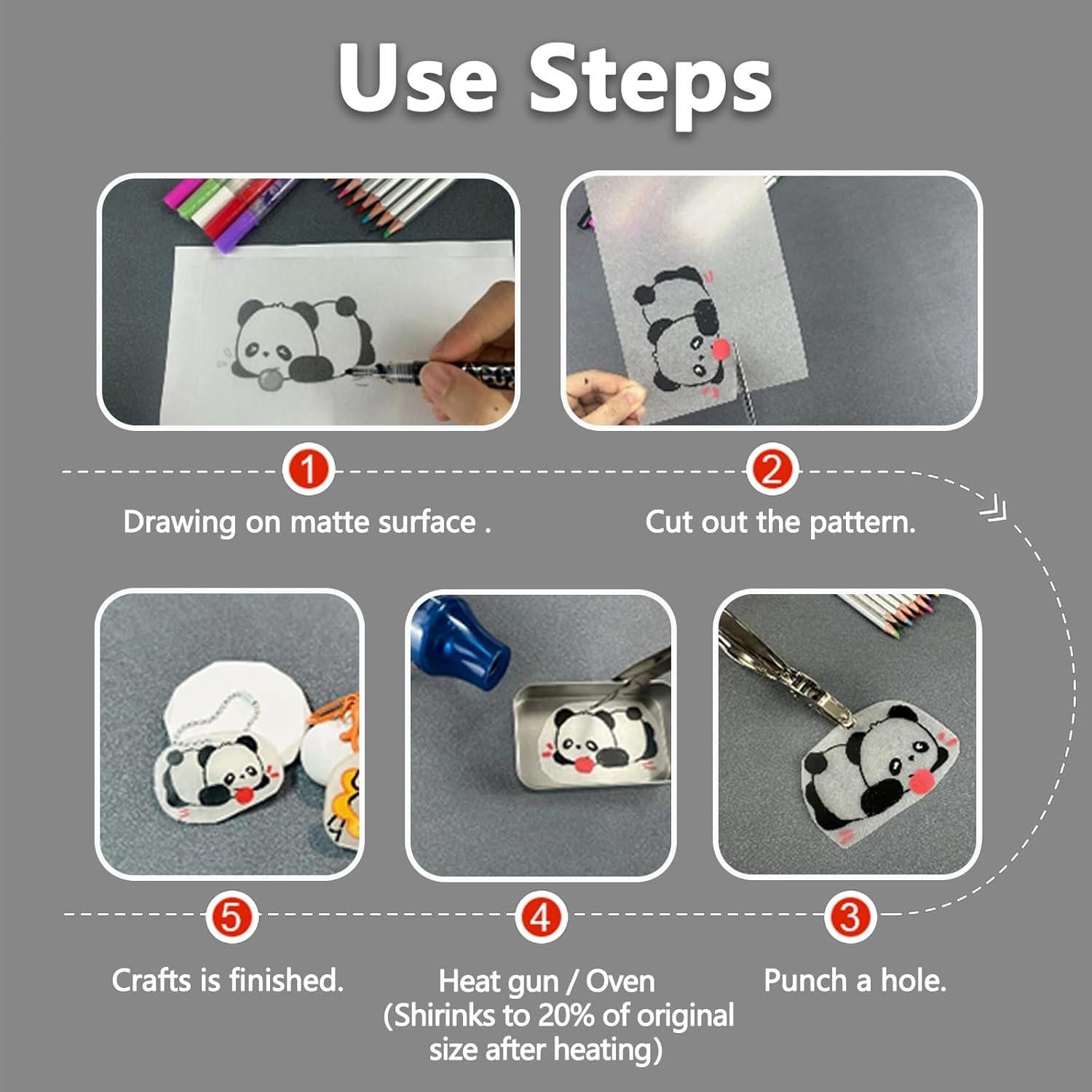 Hojas de Plástico Shrinky Dink Mecefeno 14.5x10.4 cm - 30 Piezas