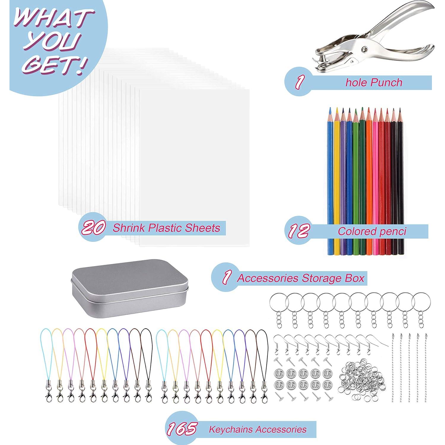 Kit de Plástico Retráctil Warckon 200 Piezas para Manualidades