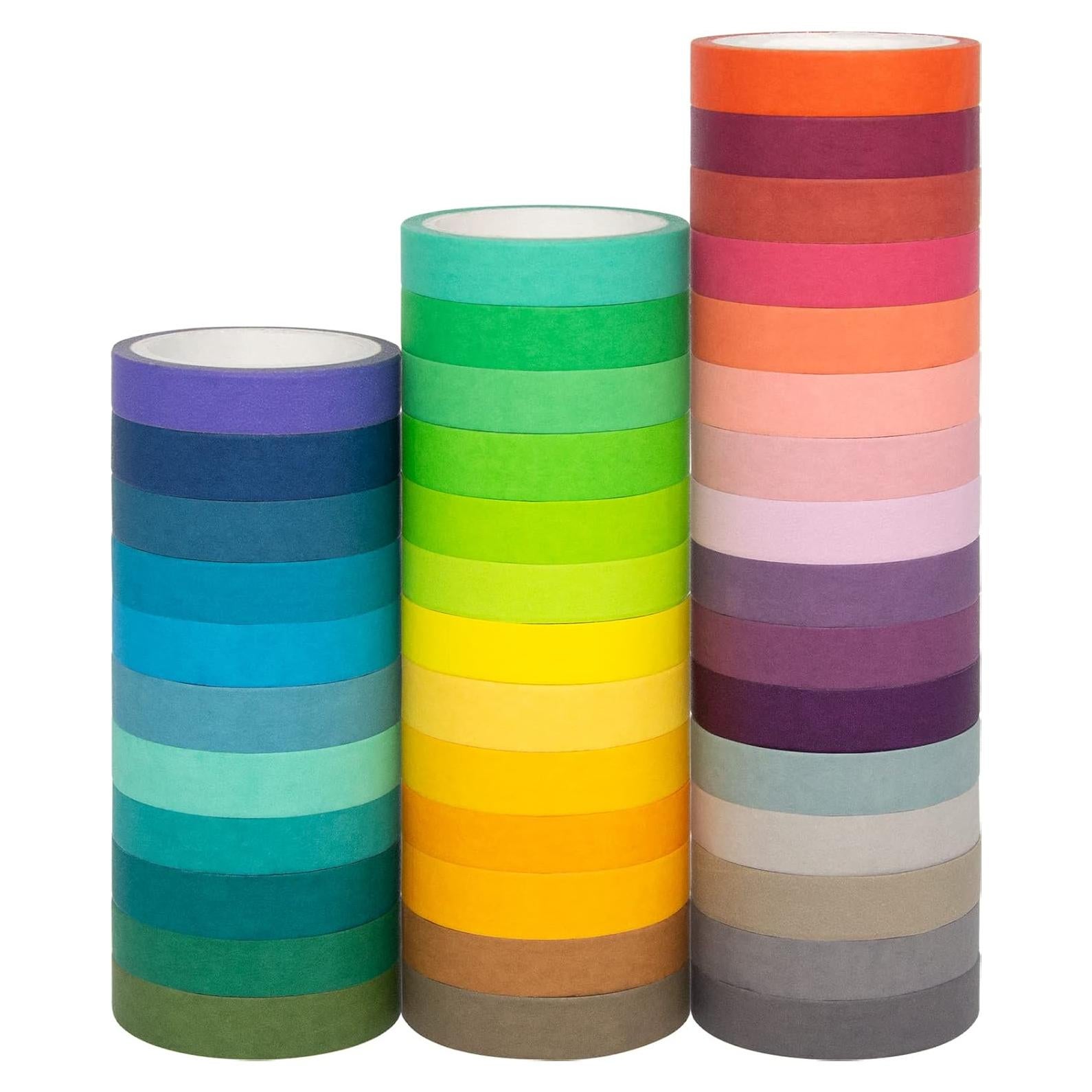 Juego de 40 Rollos de Cinta Washi Decorativa Ieebee 0.76 cm