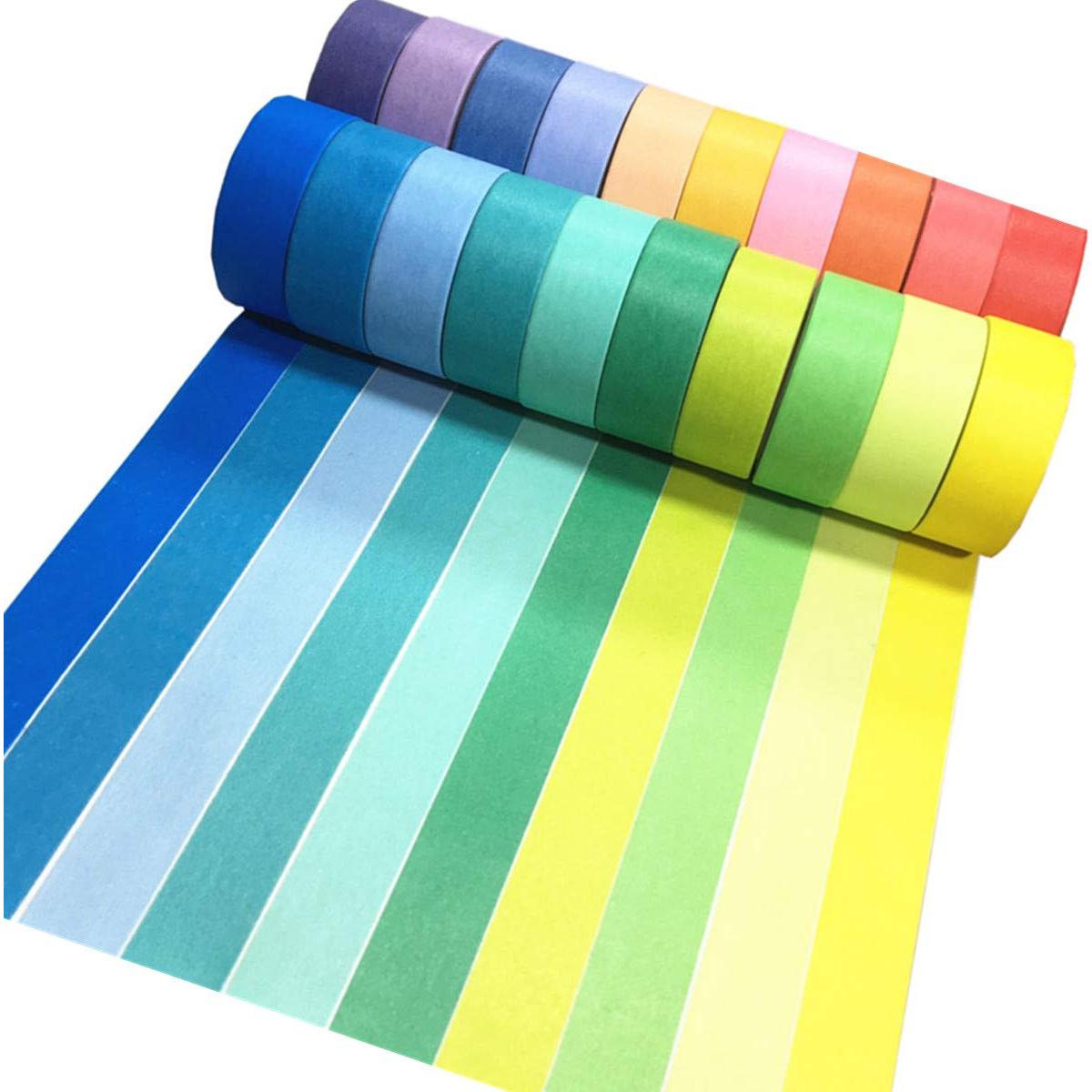 Conjunto Washi Tape VIVIQUEN 20 Rollos 15mm Multicolor