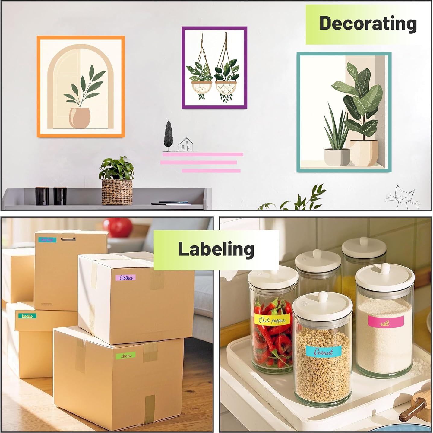 Juego de Cinta Washi WAPETASHI 30 Rollos 3m x 1.5cm Colores